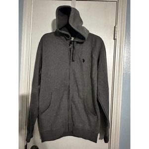 U.S.POLO ASSN. Gray Men Zipper Hoodie Size M